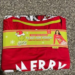 Grinch Holiday Pajama Set - Red